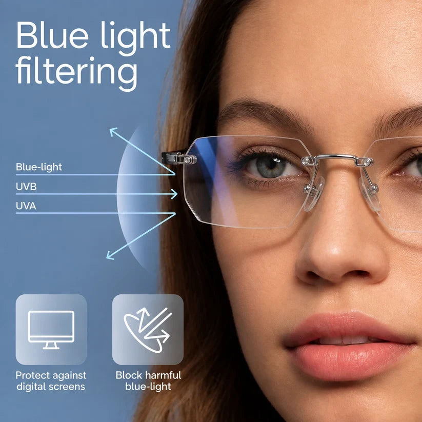 Anti-blue Progressive Far And Near Dual-Use Reading Glass
